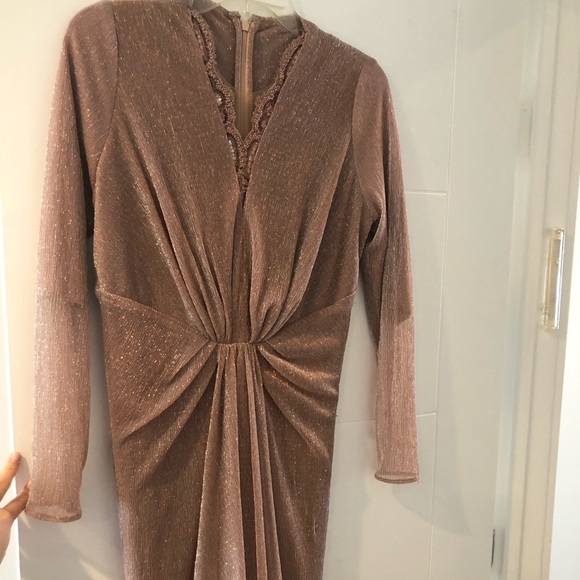 - Talbot Runhof Ruched Lurex Gown